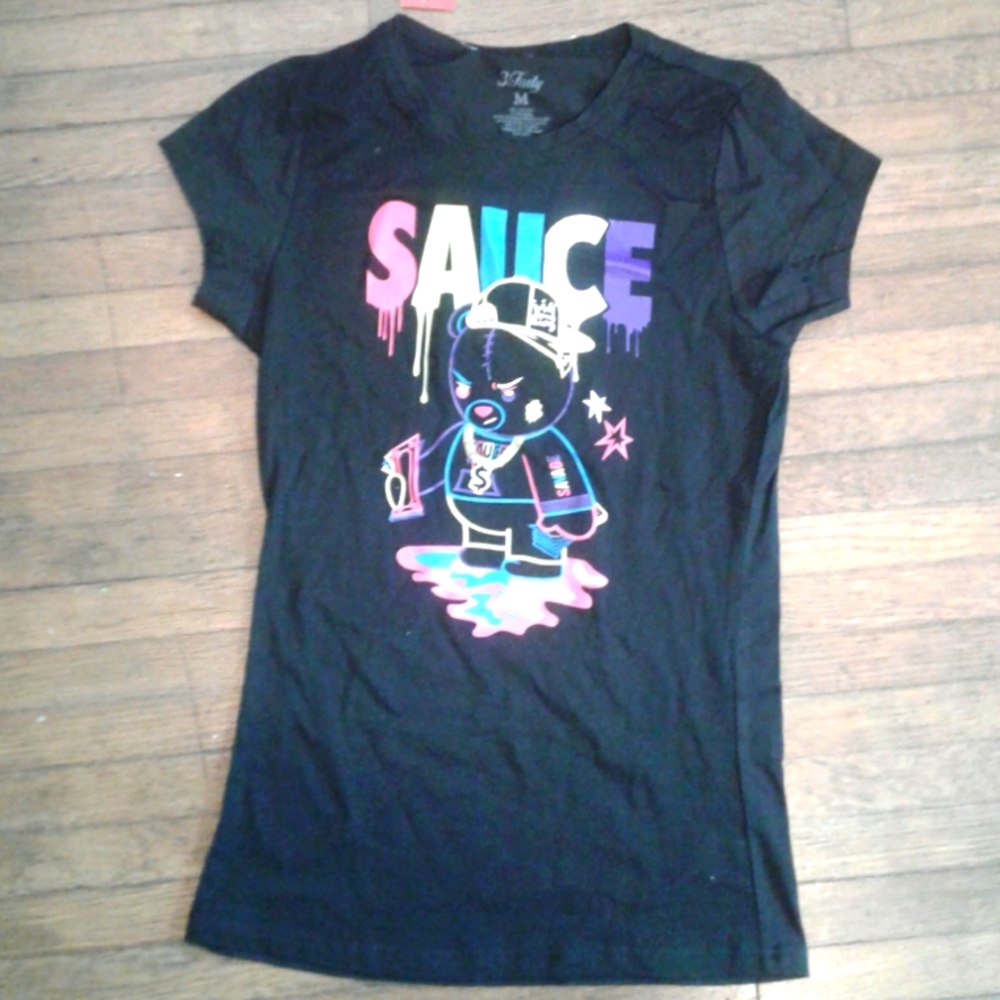 Women Sauce black t shirt